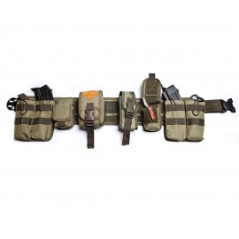 Tactical belt and pouches (belt system) MOLLE Airsoft tactical gear Molle system with pouches
