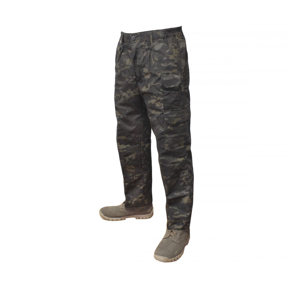 Camo tactical trousers BLACK MULTICAM army pants